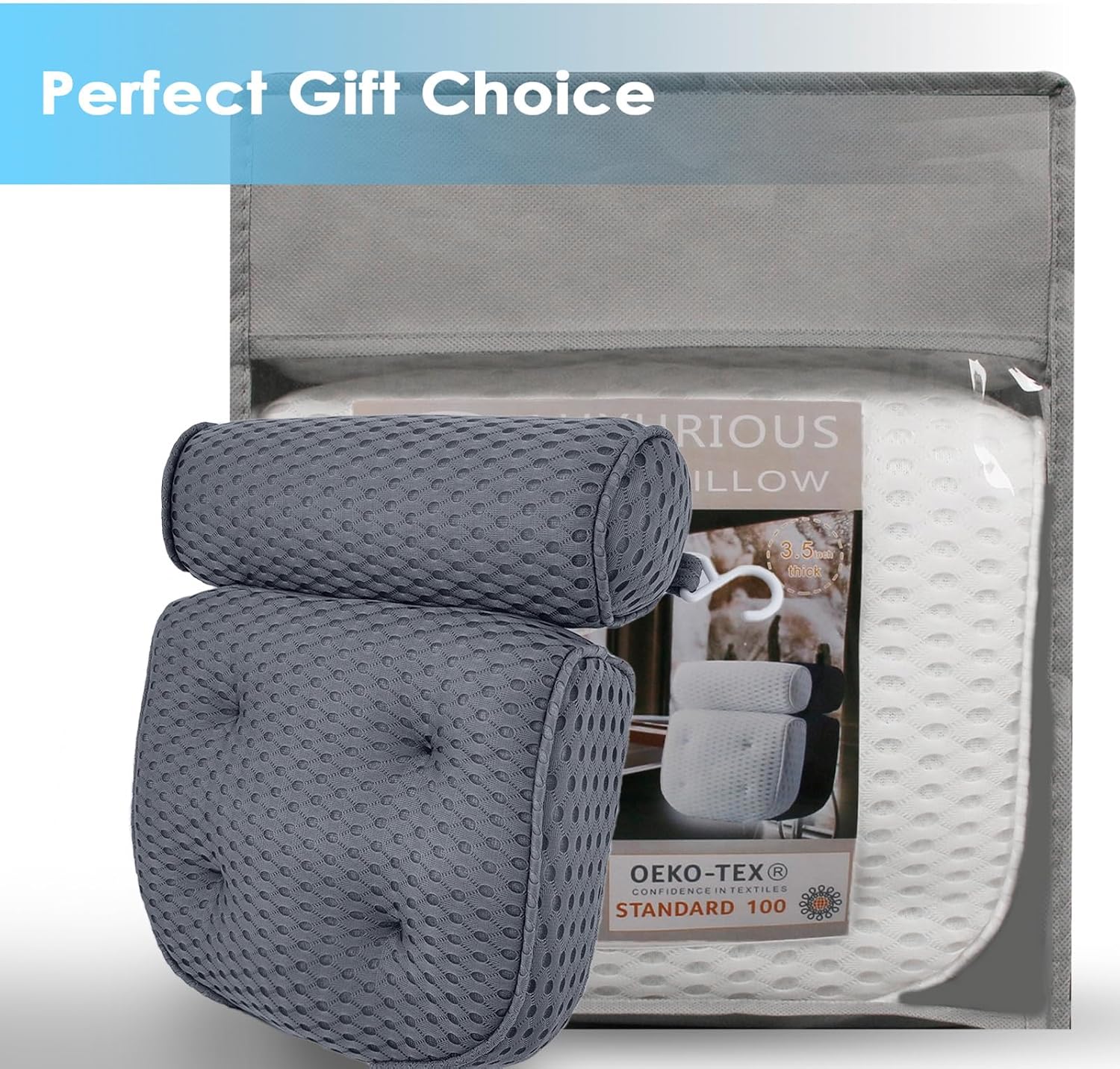 🌟 🌟 Luxury Bath Pillows for Tub，Bath Pillow Bathtub Pillows for Head and Neck