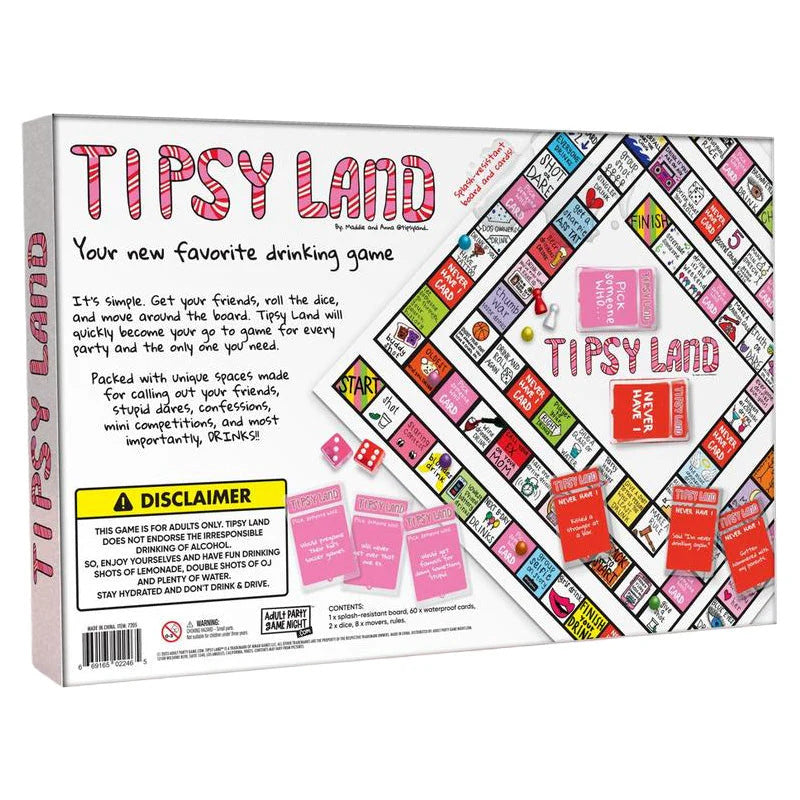 🌈Tipsy Land Party Board Game Party Board Game Fun Drinking Game for Friends🎁
