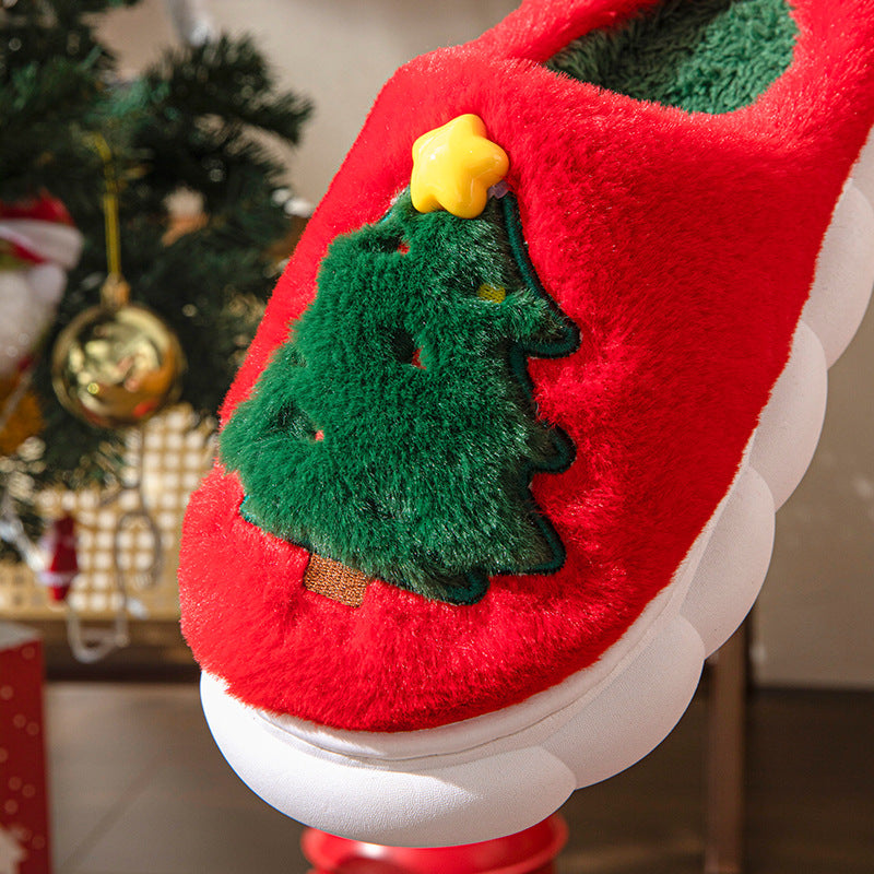 🎅🎄❄️New Year's  Exclusive Christmas Tree Women's Home Slippers Unisex Autumn Winter Slippers🎅🎄❄️