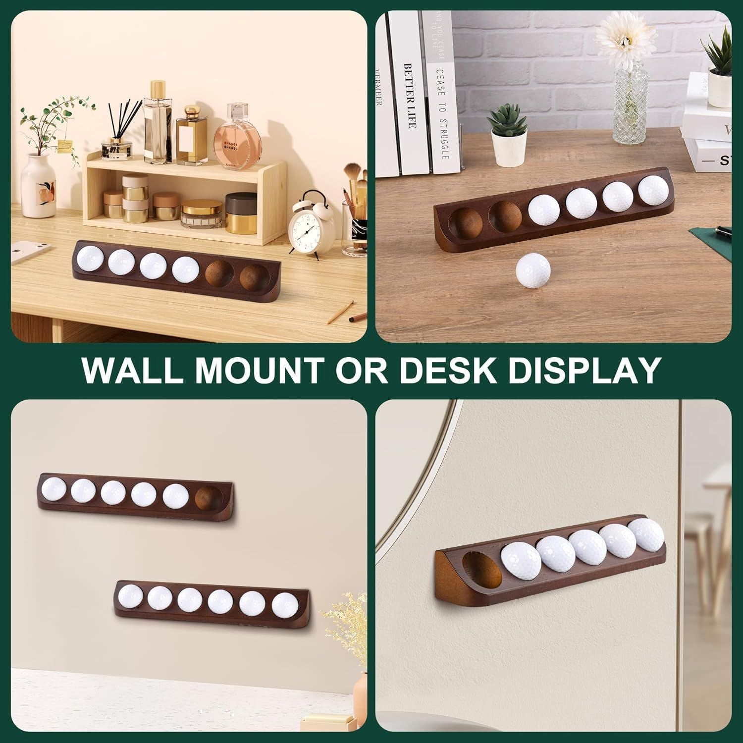 Hot-Selling Golf Ball Storage Rack Home Living Room Desktop Decoration Ornament Wooden Golf Ball Display Rack