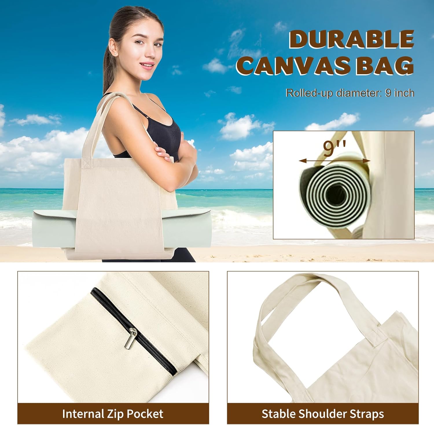 🌟 🌟Yoga Mat Carrier, Gym Bag With Yoga Mat Holder
