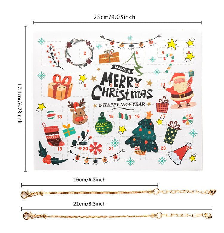 New Christmas Blind Box Bracelet Heaven and Earth Cover Box Anti-Drop diy Handmade Beaded Bracelet gold Children's Bracelet