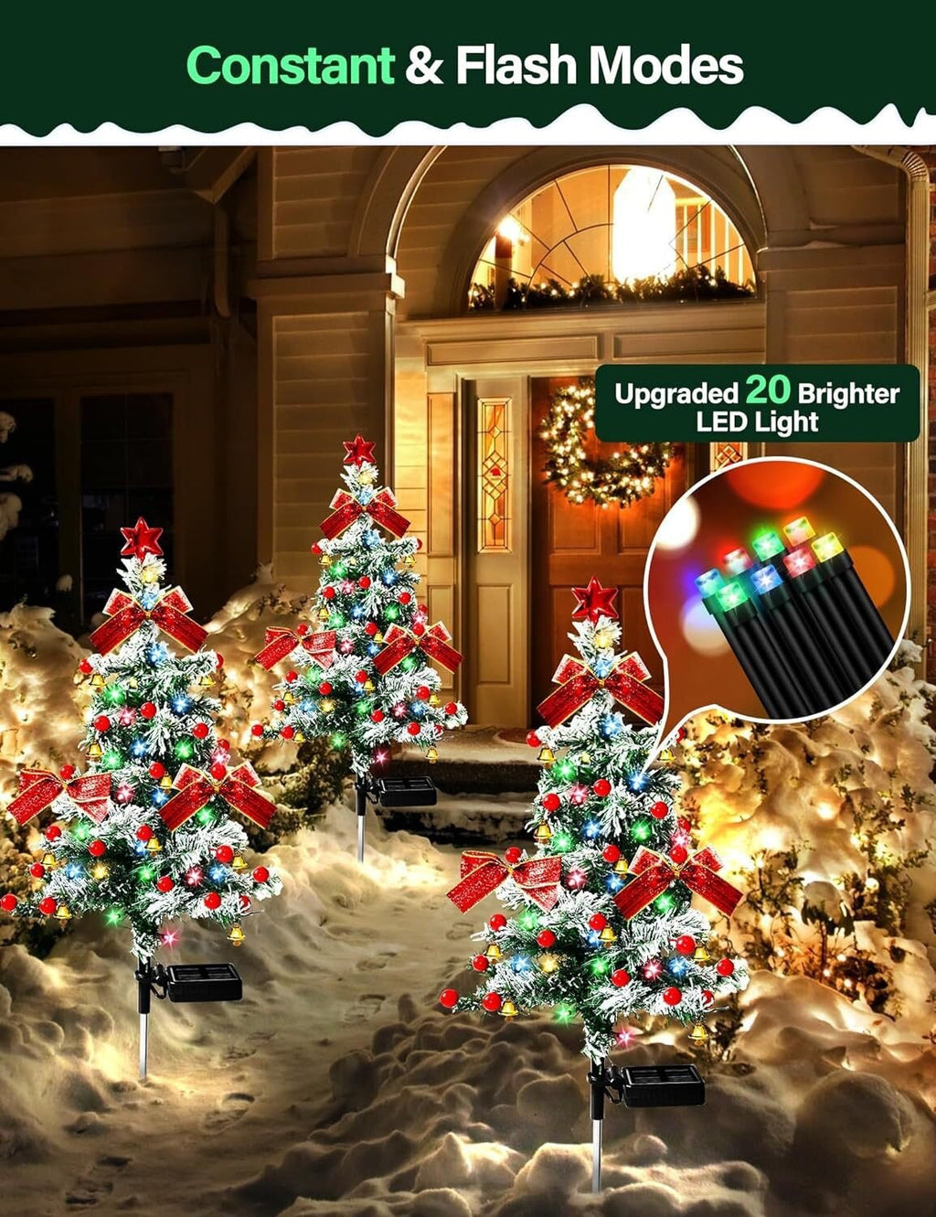 🎅🎄❄️Solar Christmas Pine Tree Light Outdoor Lawn Decoration Landscape Christmas Festival Atmosphere LED Garden lamp❄️🎄🎅