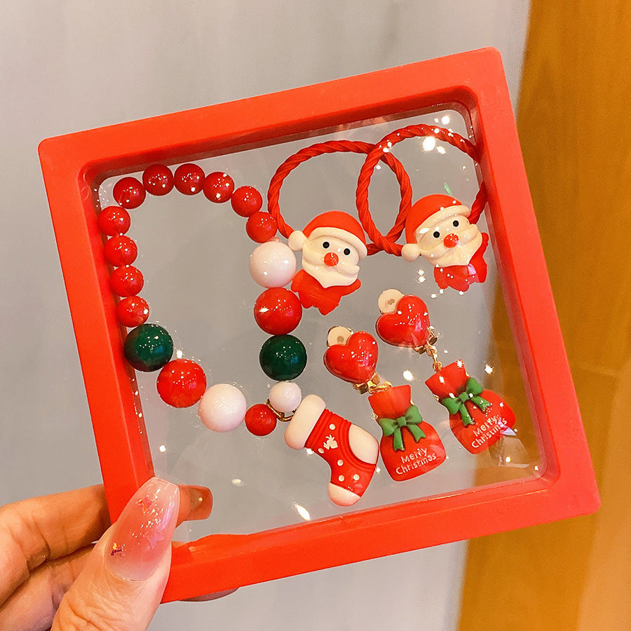 Hot Sale Christmas Bracelet Handmade Bracelet Colorful Bracelet Christmas Gift Wholesale Versatile Jewelry Children's Accessories