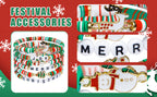 6 Pack Christmas Bracelets: Joy & Merry Candy-Style Stacks for Women & Teens - Perfect Christmas Gifts - Age 3 to Adult