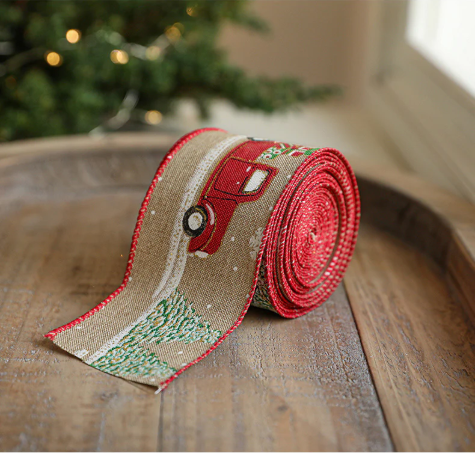 Linen Christmas Ribbon Christmas Tree Vine Wreath Decoration Ribbon Woven Ribbon Party Supplies Atmosphere Arrangement Color Ribbon