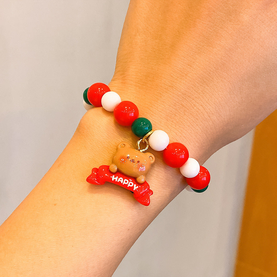 Hot Sale Christmas Bracelet Handmade Bracelet Colorful Bracelet Christmas Gift Wholesale Versatile Jewelry Children's Accessories