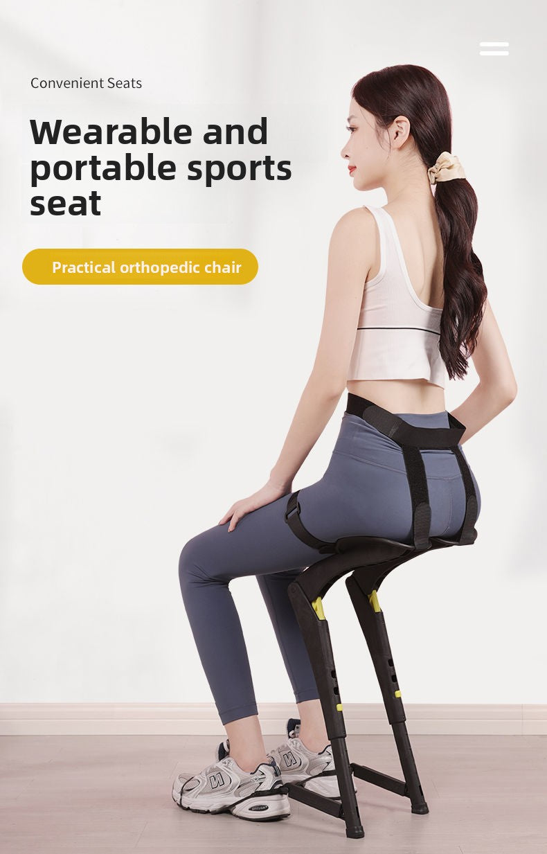 Portable Exoskeleton Wearable Seat for Fishing Outdoor Travel Multifunctional Chair