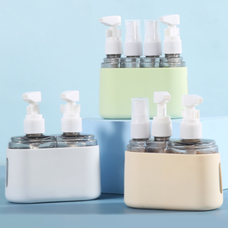 4-in-1 Leakproof Travel Pump Bottle Set
