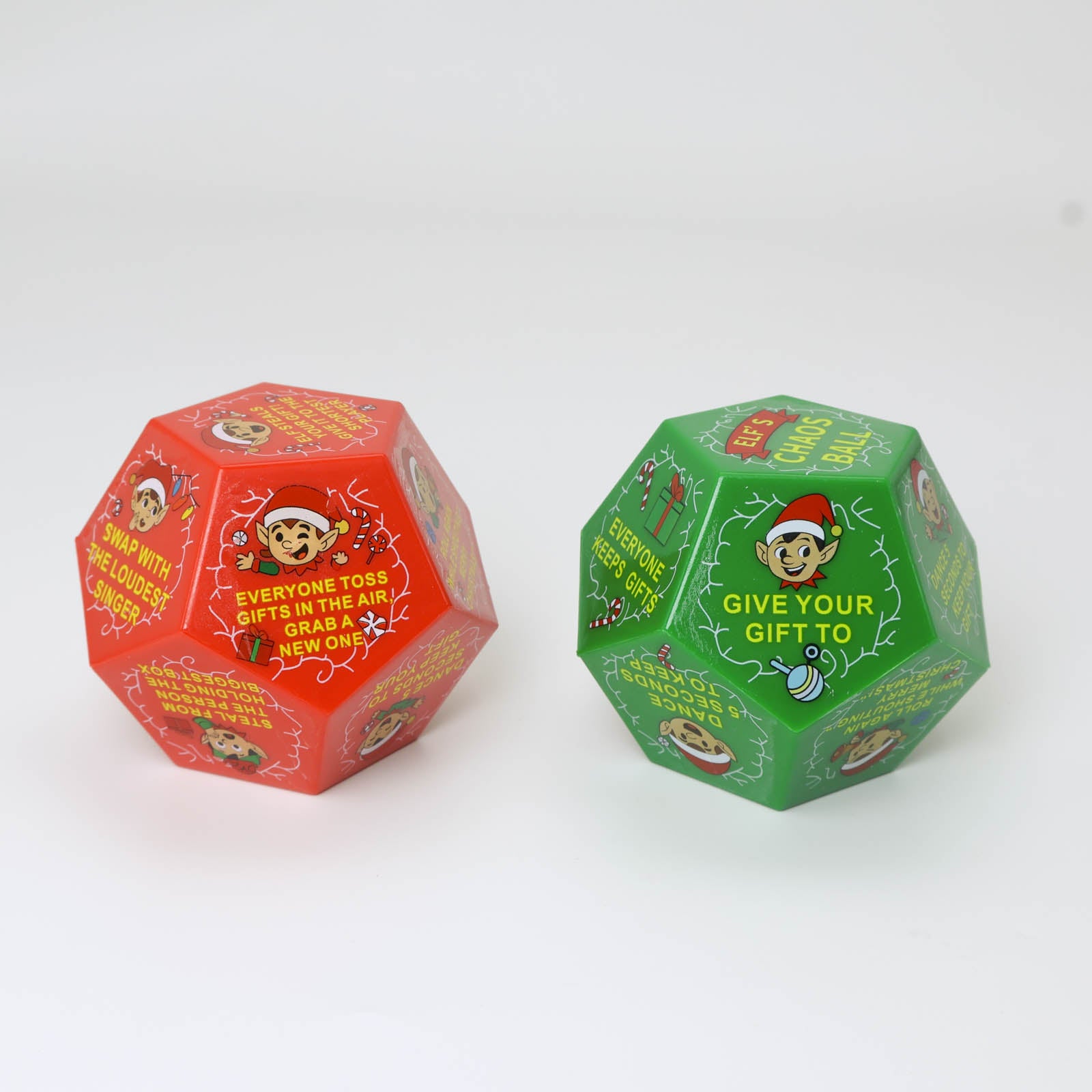 Dice Christmas Elf Theme Exchange Gift Colorful Dice