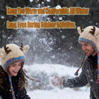 🎅🎄❄️Cute Christmas Reindeer Antlers Plush Hat for Women, Autumn and Winter Warmth, Can Be Used as a Bag, Ear Protection Knitted Wool Hat,  Adorable🎅🎄❄️