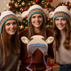 🎅🎄❄️Cute Christmas Reindeer Antlers Plush Hat for Women, Autumn and Winter Warmth, Can Be Used as a Bag, Ear Protection Knitted Wool Hat,  Adorable🎅🎄❄️