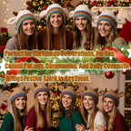 🎅🎄❄️Cute Christmas Reindeer Antlers Plush Hat for Women, Autumn and Winter Warmth, Can Be Used as a Bag, Ear Protection Knitted Wool Hat,  Adorable🎅🎄❄️