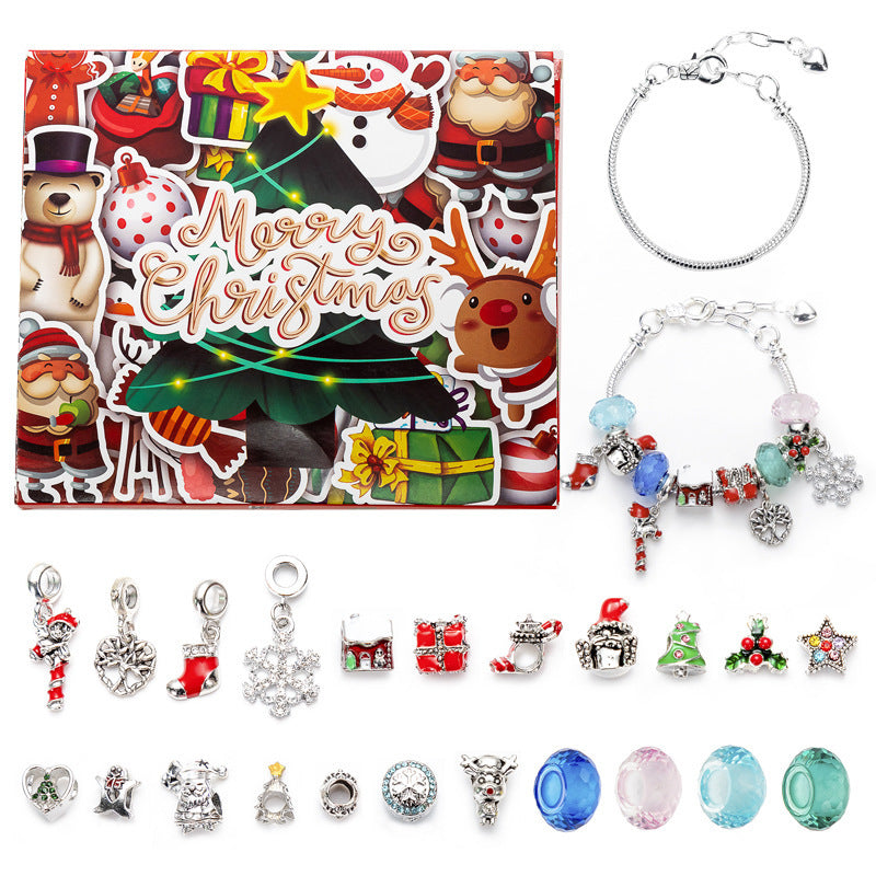 New Christmas Blind Box Bracelet Heaven and Earth Cover Box Anti-Drop diy Handmade Beaded Bracelet gold Children's Bracelet