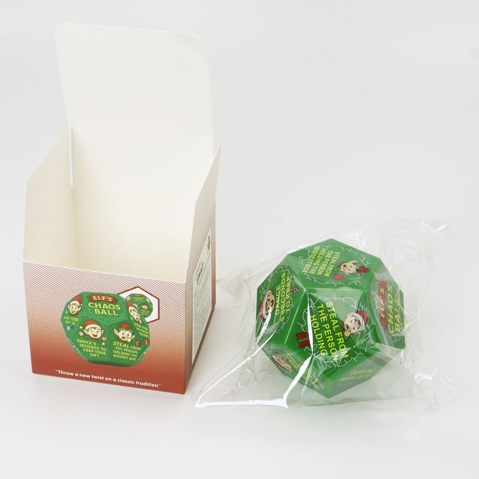 Dice Christmas Elf Theme Exchange Gift Colorful Dice
