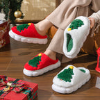 🎅🎄❄️New Year's  Exclusive Christmas Tree Women's Home Slippers Unisex Autumn Winter Slippers🎅🎄❄️