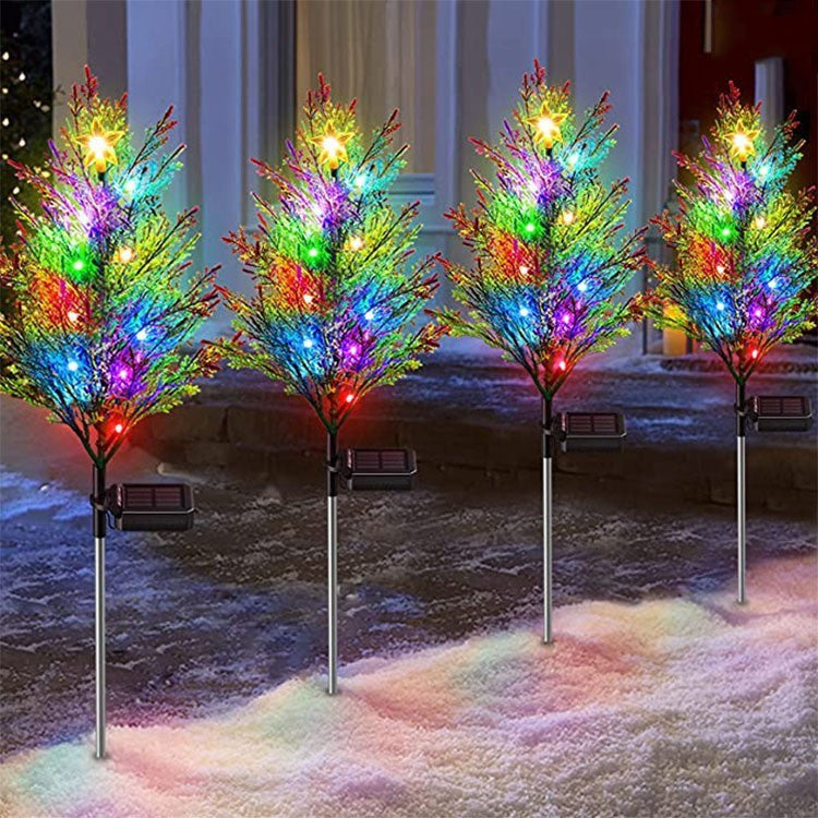 🎅🎄❄️Solar Christmas Pine Tree Light Outdoor Lawn Decoration Landscape Christmas Festival Atmosphere LED Garden lamp❄️🎄🎅