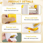 🌟 🌟FreshCut Pro Butter Slicer with Sealed Storage Lid, Cheese Splitter with Stainless Steel Blade, Airtight Container for Refrigerator, Non-Stick Cheese/Chocolate Grater + Stand (Dishwasher Safe)