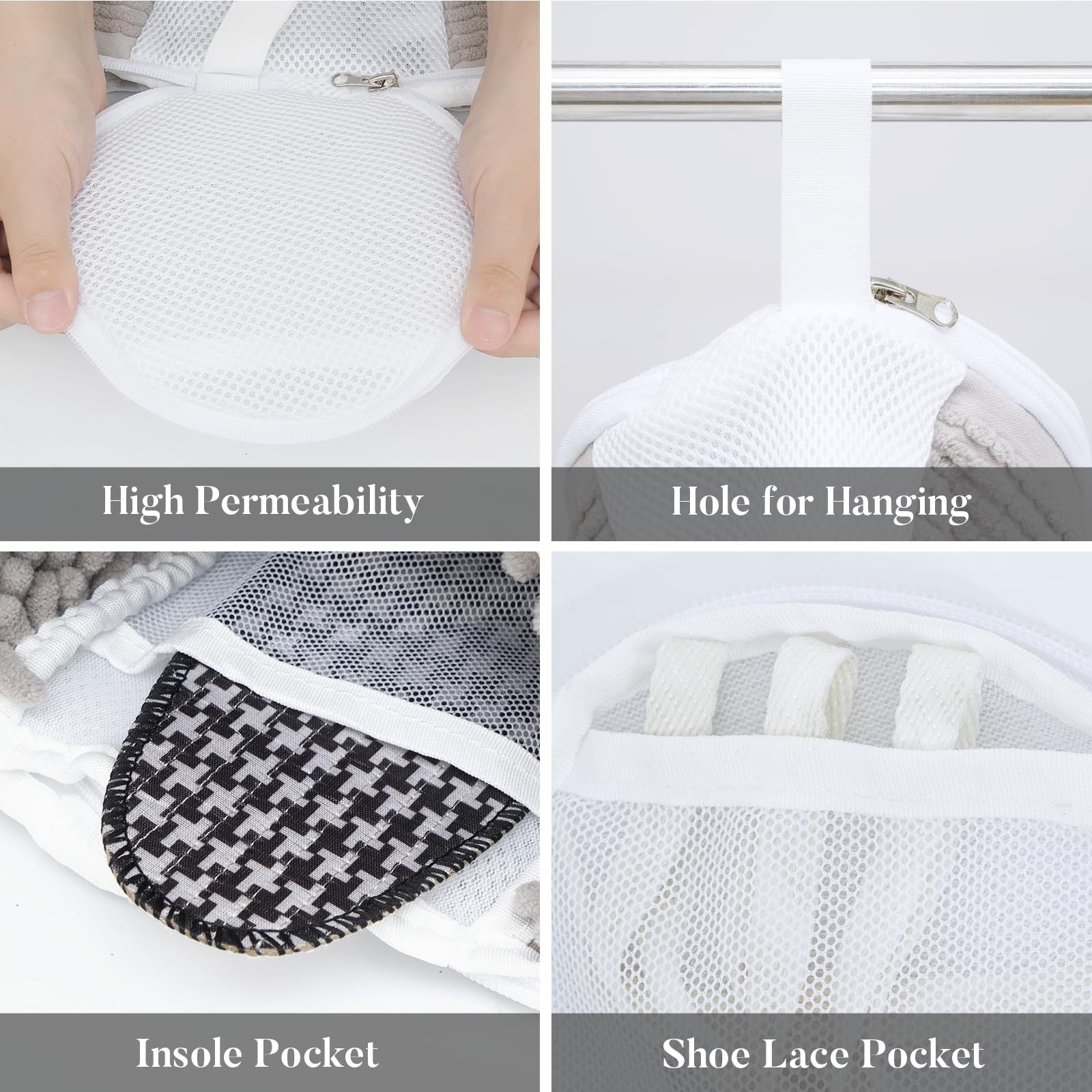 🌟 🌟Upgraded Lazy Shoe Washing Bag Washing Machine Cleaning Care Bag Convenient Anti-Deformation Cleaning Sports Shoes Multi-Use