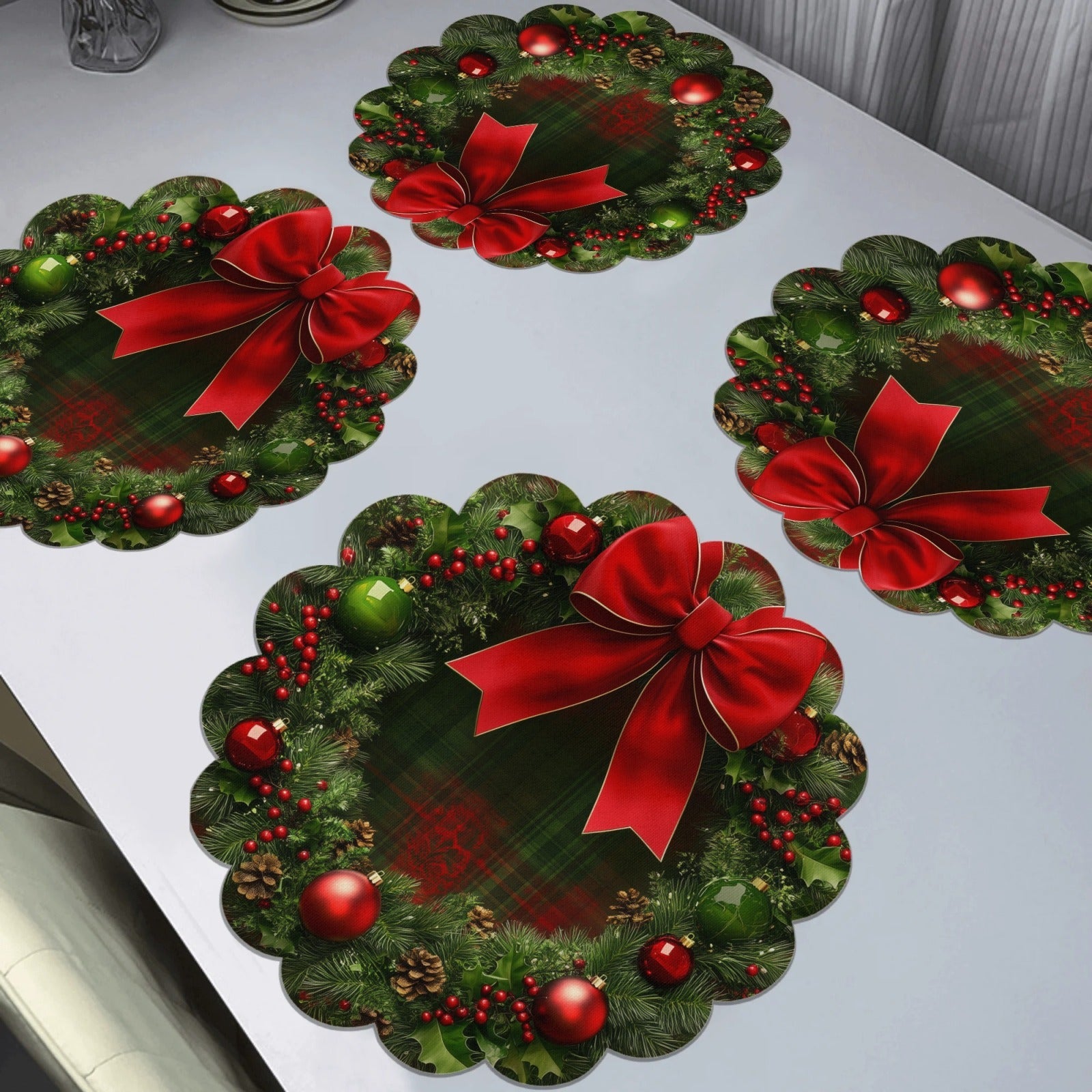 🎅🎄❄️ Decorative Table Mat Household Dining Table Drying Mat Wash-Free Heat Insulation Anti-Scalding Mat Soft Diatomaceous Earth Water Absorption Mat🎁🌈