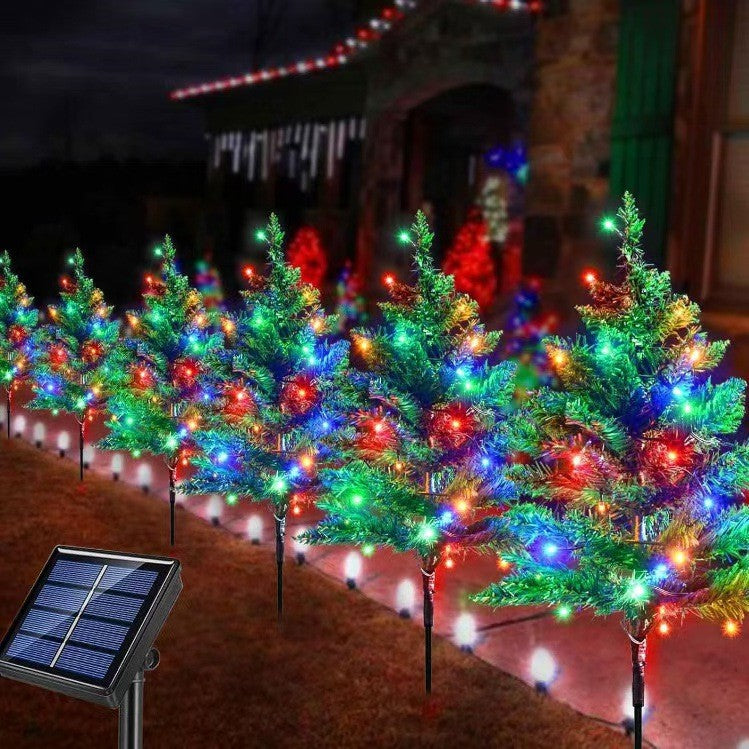 🎅🎄❄️Solar Christmas Pine Tree Light Outdoor Lawn Decoration Landscape Christmas Festival Atmosphere LED Garden lamp❄️🎄🎅