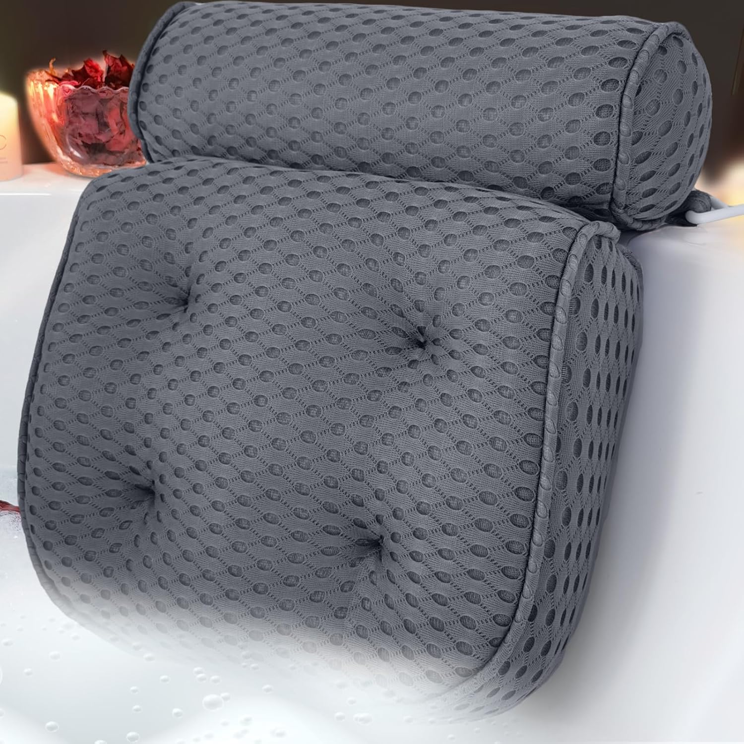 🌟 🌟 Luxury Bath Pillows for Tub，Bath Pillow Bathtub Pillows for Head and Neck