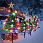 🎅🎄❄️Solar Christmas Pine Tree Light Outdoor Lawn Decoration Landscape Christmas Festival Atmosphere LED Garden lamp❄️🎄🎅