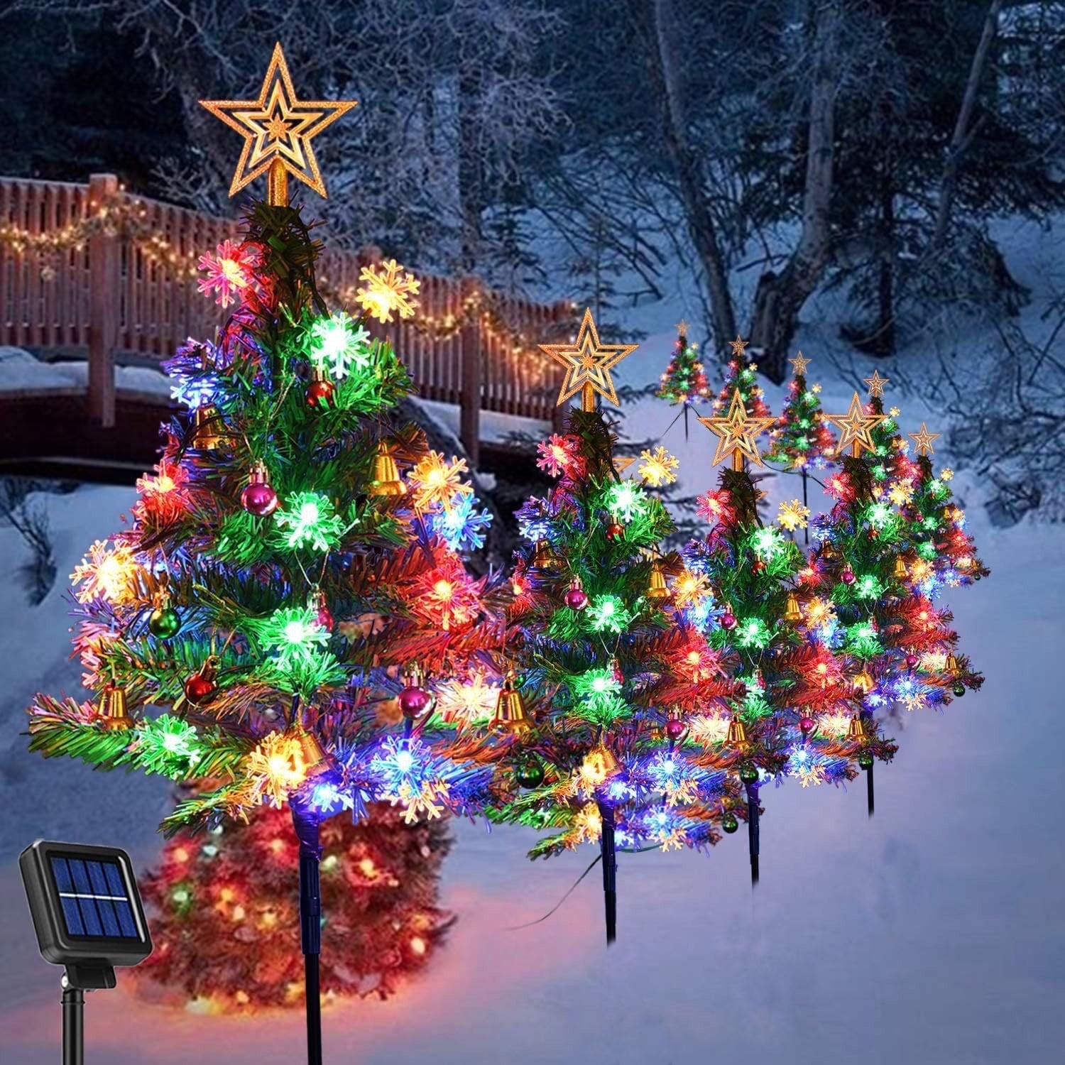 🎅🎄❄️Solar Christmas Pine Tree Light Outdoor Lawn Decoration Landscape Christmas Festival Atmosphere LED Garden lamp❄️🎄🎅