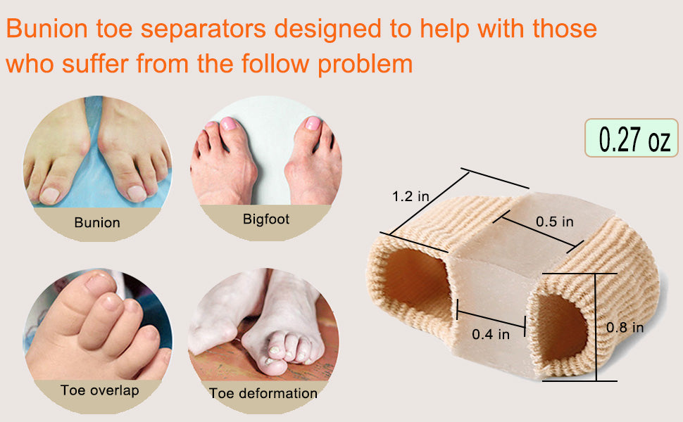 🎁🌈Bunion Toe Separator for Overlapping Toes for Women Men