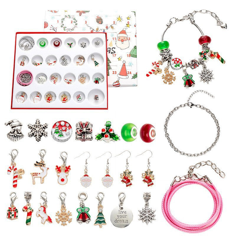 New Christmas Blind Box Bracelet Heaven and Earth Cover Box Anti-Drop diy Handmade Beaded Bracelet gold Children's Bracelet