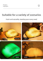 🌟🌟Foldable Book Light Eye Protection Night Light USB Dimmable Walnut Base Portable Table Lamp Lantern Bedside Ambient Light