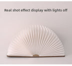 🌟🌟Foldable Book Light Eye Protection Night Light USB Dimmable Walnut Base Portable Table Lamp Lantern Bedside Ambient Light