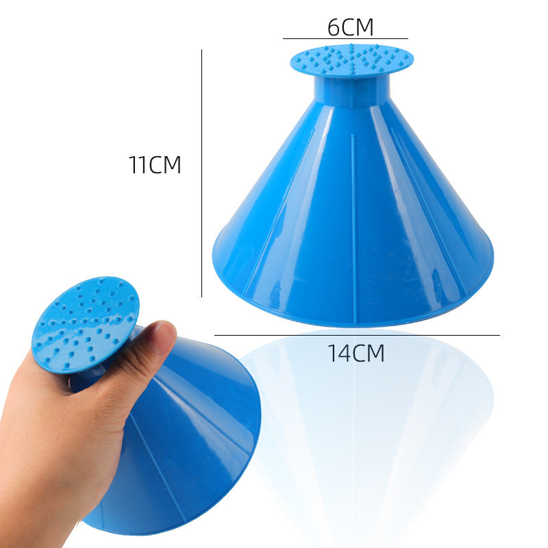 Car Snow Shovel Winter Funnel Snow Shovel ABS Multifunctional Car Windshield Defrosting and Deicing Snow Scraper