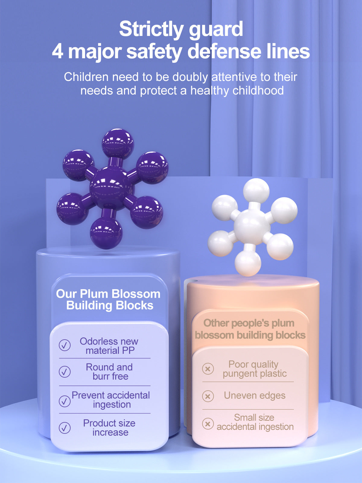 Plum Blossom Building Blocks Kindergarten educational early learning particle toys wholesale3-6Years Old