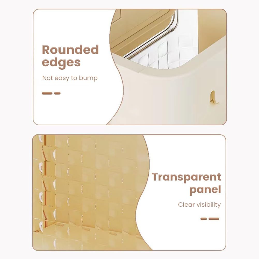 🌟🌟Folding Hanging Trash Can, Kitchen Cabinet/Car/Bedroom/Bathroom Folding Hanging Small Plastic Trash Can