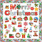 Christmas Party Decoration Set Merry Chrismas Decorate the bulletin board with Christmas wall stickers