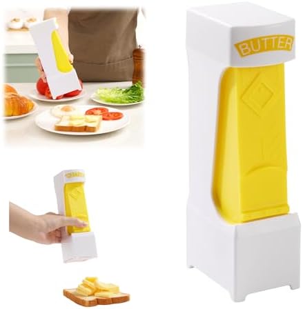 🌟 🌟FreshCut Pro Butter Slicer with Sealed Storage Lid, Cheese Splitter with Stainless Steel Blade, Airtight Container for Refrigerator, Non-Stick Cheese/Chocolate Grater + Stand (Dishwasher Safe)