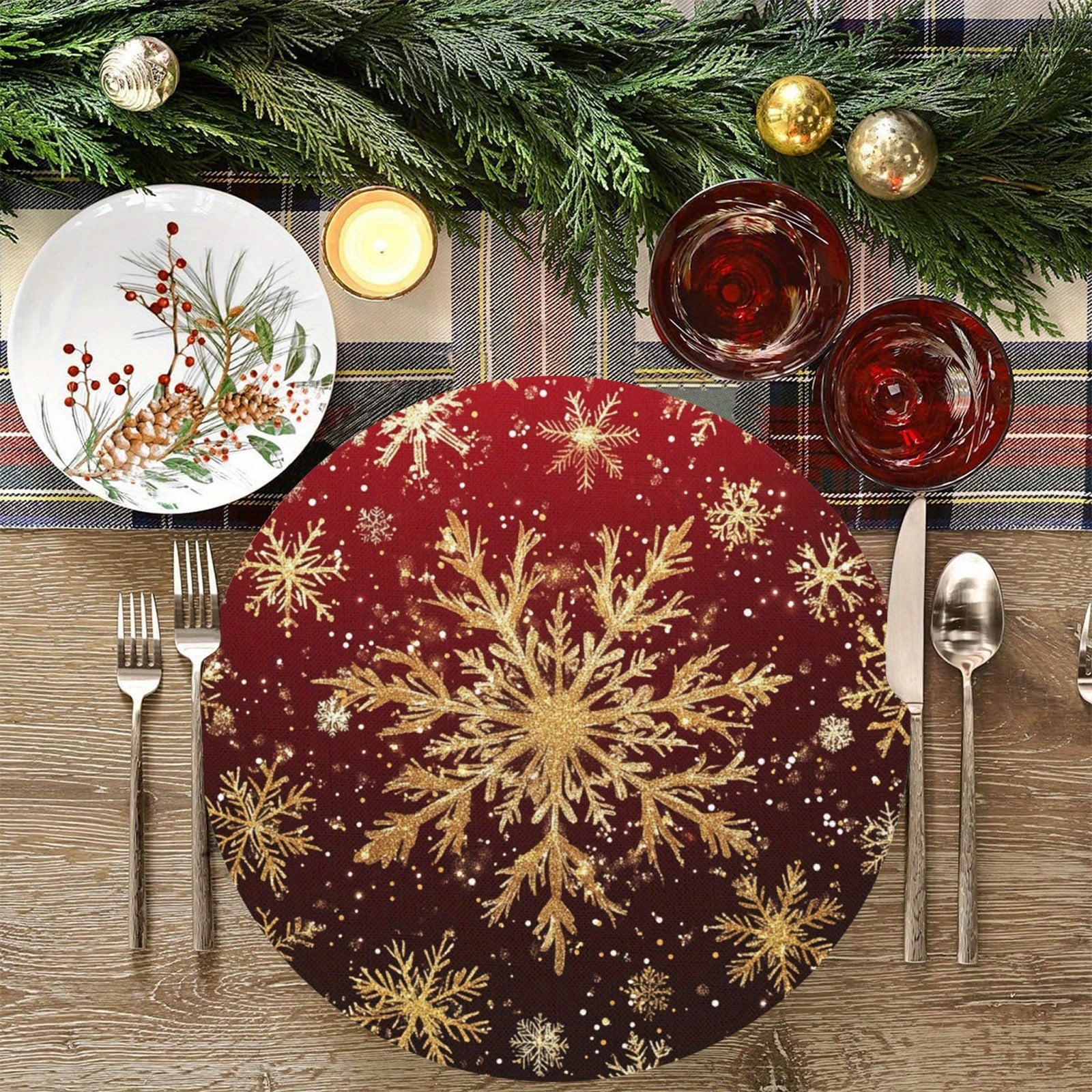 🎅🎄❄️ Decorative Table Mat Household Dining Table Drying Mat Wash-Free Heat Insulation Anti-Scalding Mat Soft Diatomaceous Earth Water Absorption Mat🎁🌈
