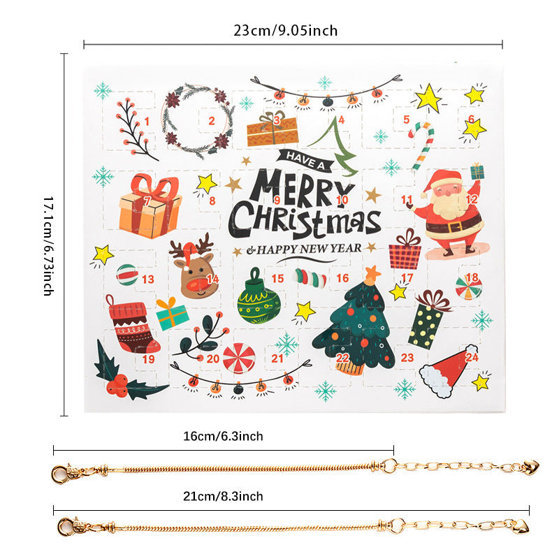 New Christmas Blind Box Bracelet Heaven and Earth Cover Box Anti-Drop diy Handmade Beaded Bracelet gold Children's Bracelet