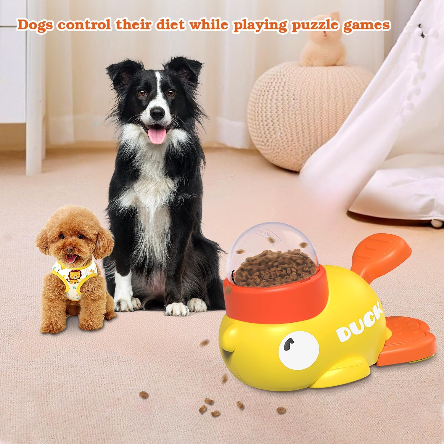 🌟🌟Dog Interactive Treat Dispenser Toy, Food Puzzle Slow Feeder