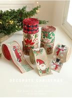 Linen Christmas Ribbon Christmas Tree Vine Wreath Decoration Ribbon Woven Ribbon Party Supplies Atmosphere Arrangement Color Ribbon