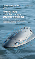 FY011Carbon Fiber Pattern Speedboat2.4G Full Scale Remote Control with Lights, Flip and Reset Electric High-Speed Water-Cooled Turbine Jet Boat