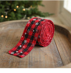 Linen Christmas Ribbon Christmas Tree Vine Wreath Decoration Ribbon Woven Ribbon Party Supplies Atmosphere Arrangement Color Ribbon