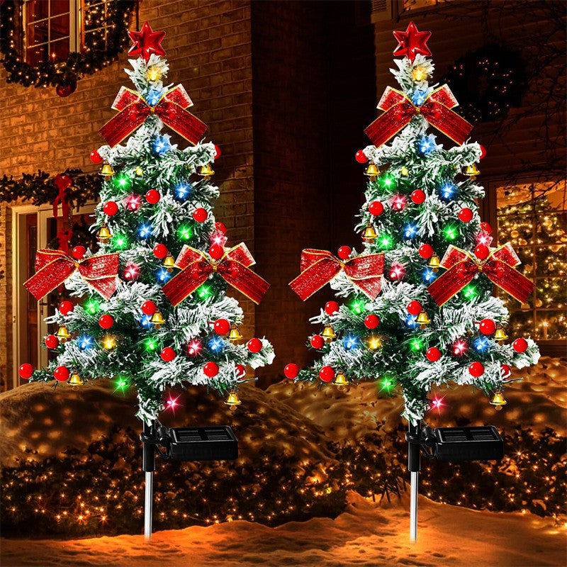 🎅🎄❄️Solar Christmas Pine Tree Light Outdoor Lawn Decoration Landscape Christmas Festival Atmosphere LED Garden lamp❄️🎄🎅