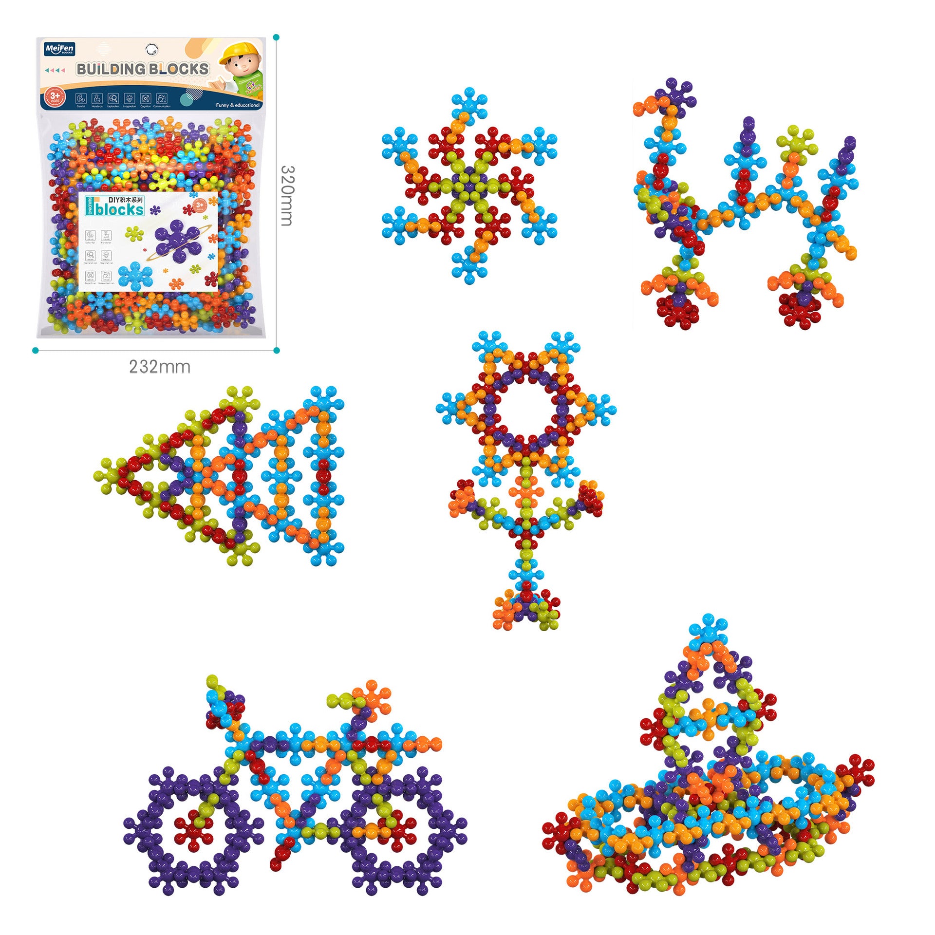 Plum Blossom Building Blocks Kindergarten educational early learning particle toys wholesale3-6Years Old