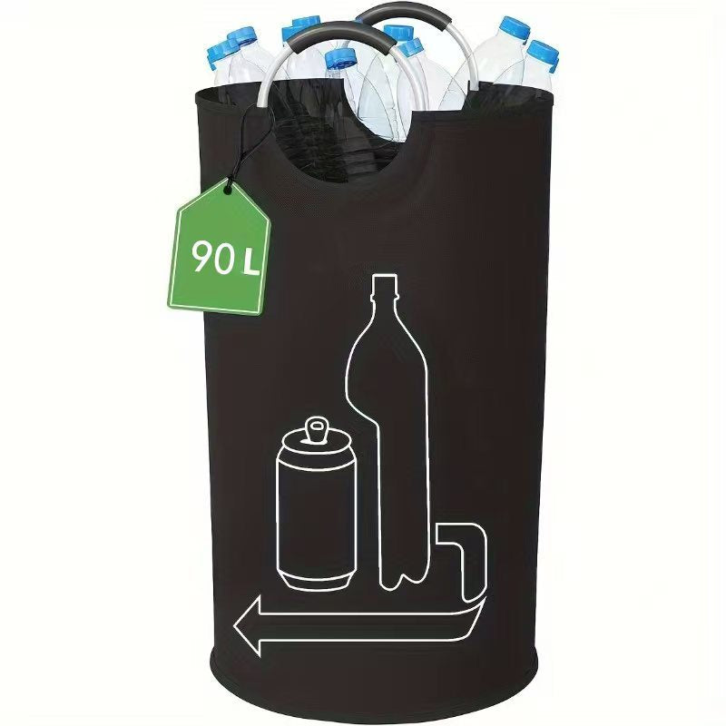 🌟🌟Oxford Cloth Foldable Aluminum Handheld Laundry Basket Bottle Storage Basket Waterproof Laundry Basket Bath