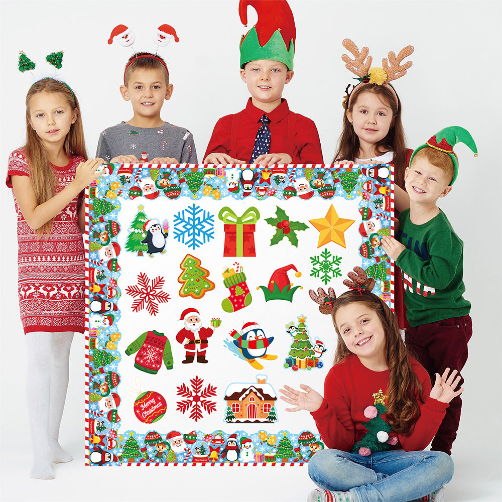 Christmas Party Decoration Set Merry Chrismas Decorate the bulletin board with Christmas wall stickers