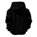 2025 new  Autumn Winter Solid Color Hooded Plush Pet Pocket Loose Pullover Sweatshirt for Women