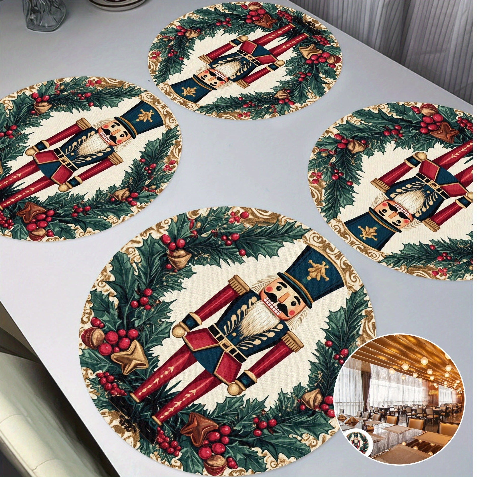 🎅🎄❄️ Decorative Table Mat Household Dining Table Drying Mat Wash-Free Heat Insulation Anti-Scalding Mat Soft Diatomaceous Earth Water Absorption Mat🎁🌈