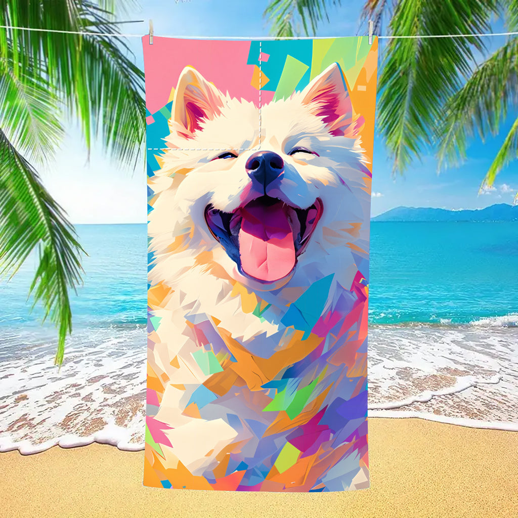 2-in-1 Foldable Beach Towel Printed Bath Towel Integrated Beach Towel Integrated Bag Storage
